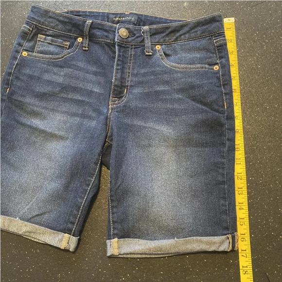 Aeropostale Sz. 8 Women’s Jean Bermuda Shorts zipper Button Closure Nice Cond - Picture 7 of 10